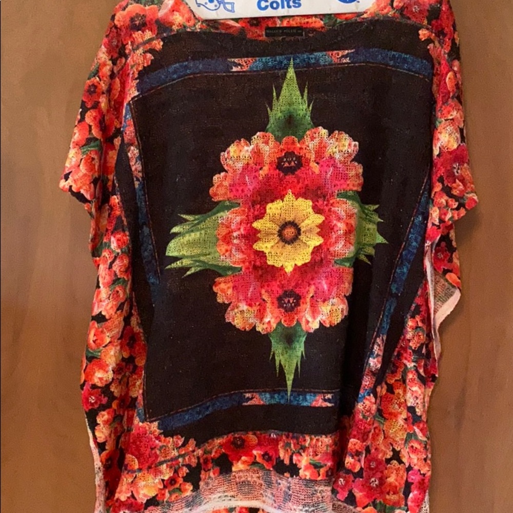 Floral caftan sweater